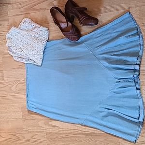 Tencel/cotton flared skirt